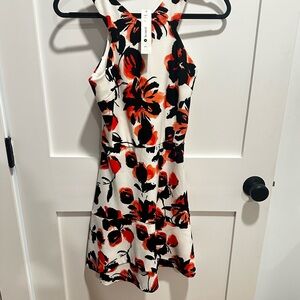 AQUA Floral A-Line Dress NWT